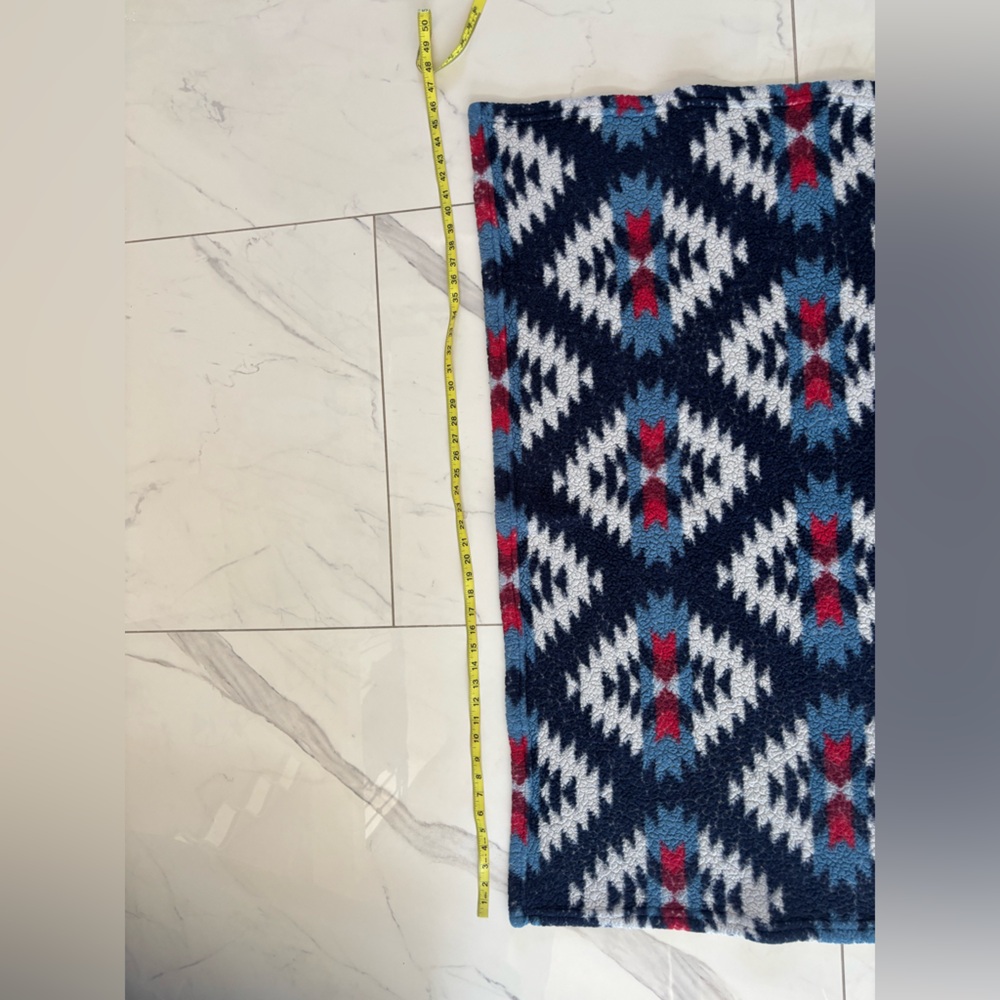 American Eagle Outfitters Navy, White & Red Patterned Throw - Picture 7 of 14